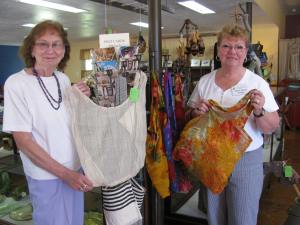 two people with crafts
