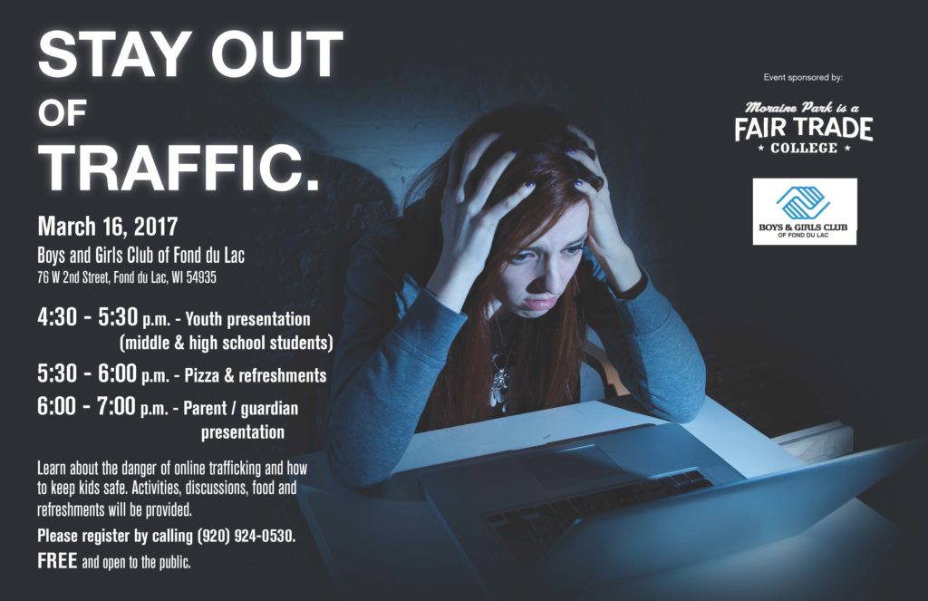 stay out of traffic banner